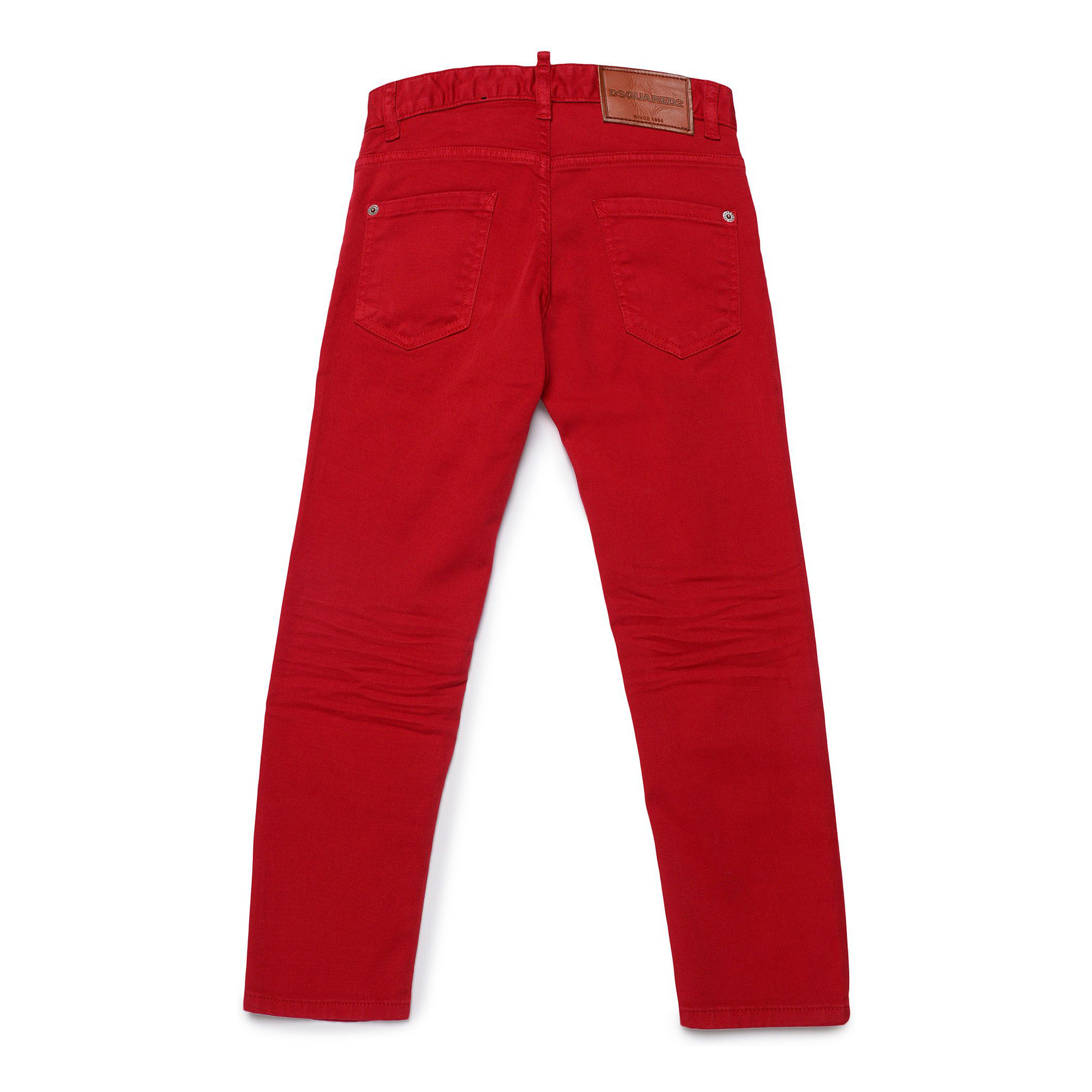 Dsquared - jeans - coupe regular et coupe droite - coton - rouge - Veepee